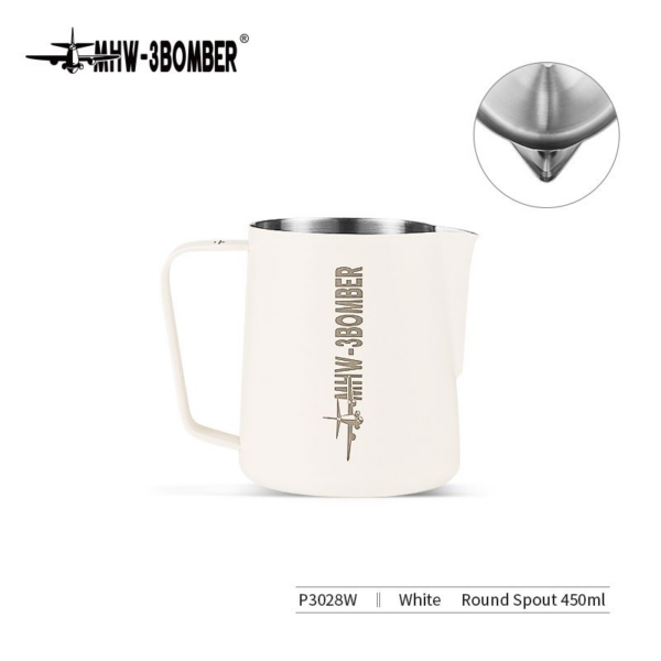 Питчер для молока, молочник MHW-3BOMBER Milk Pitcher 3.0, белый, 450 мл, округлый носик