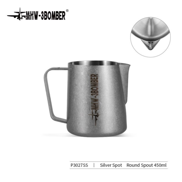 Питчер для молока, молочник MHW-3BOMBER Milk Pitcher 3.0, серый, 450 мл, округлый носик
